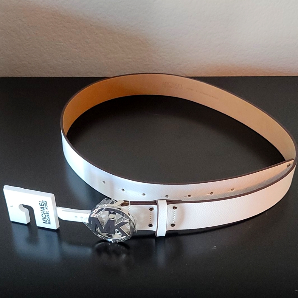 Michael Kors White Belt Size Large